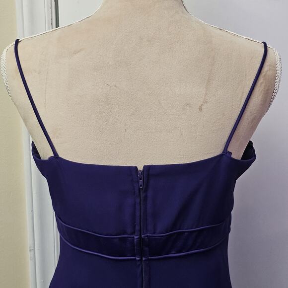 Vintage Niki By Niki Livas Blue Floor Length Gown Size 12 Y2K Friends Prom Gala - Picture 5 of 6